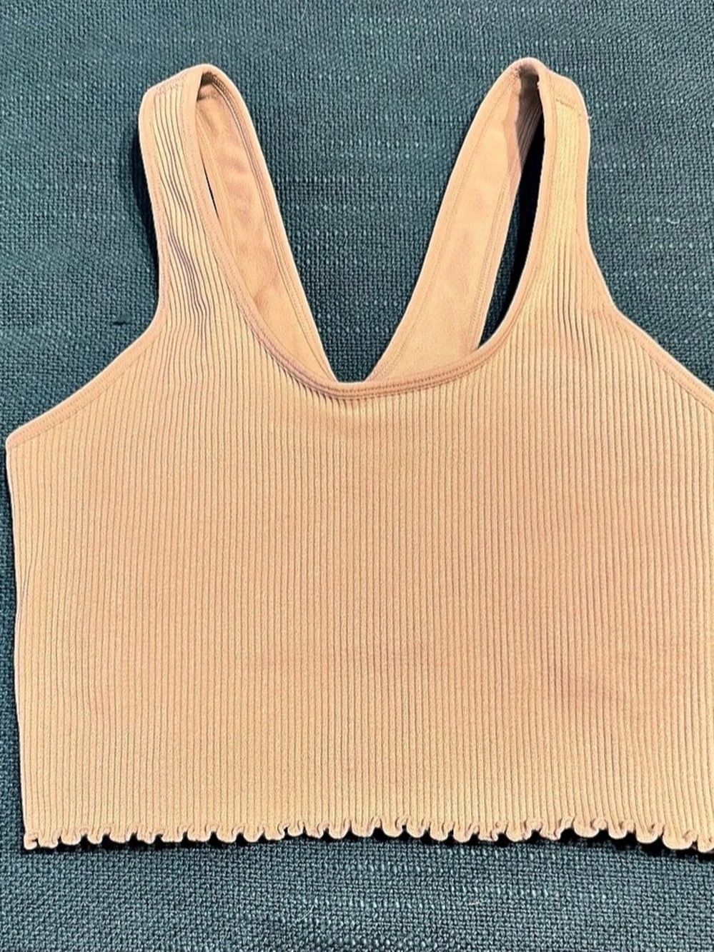 Spiritual Gangster Free People Ribbed Scoop Neck Tank Sage Green XS/S
